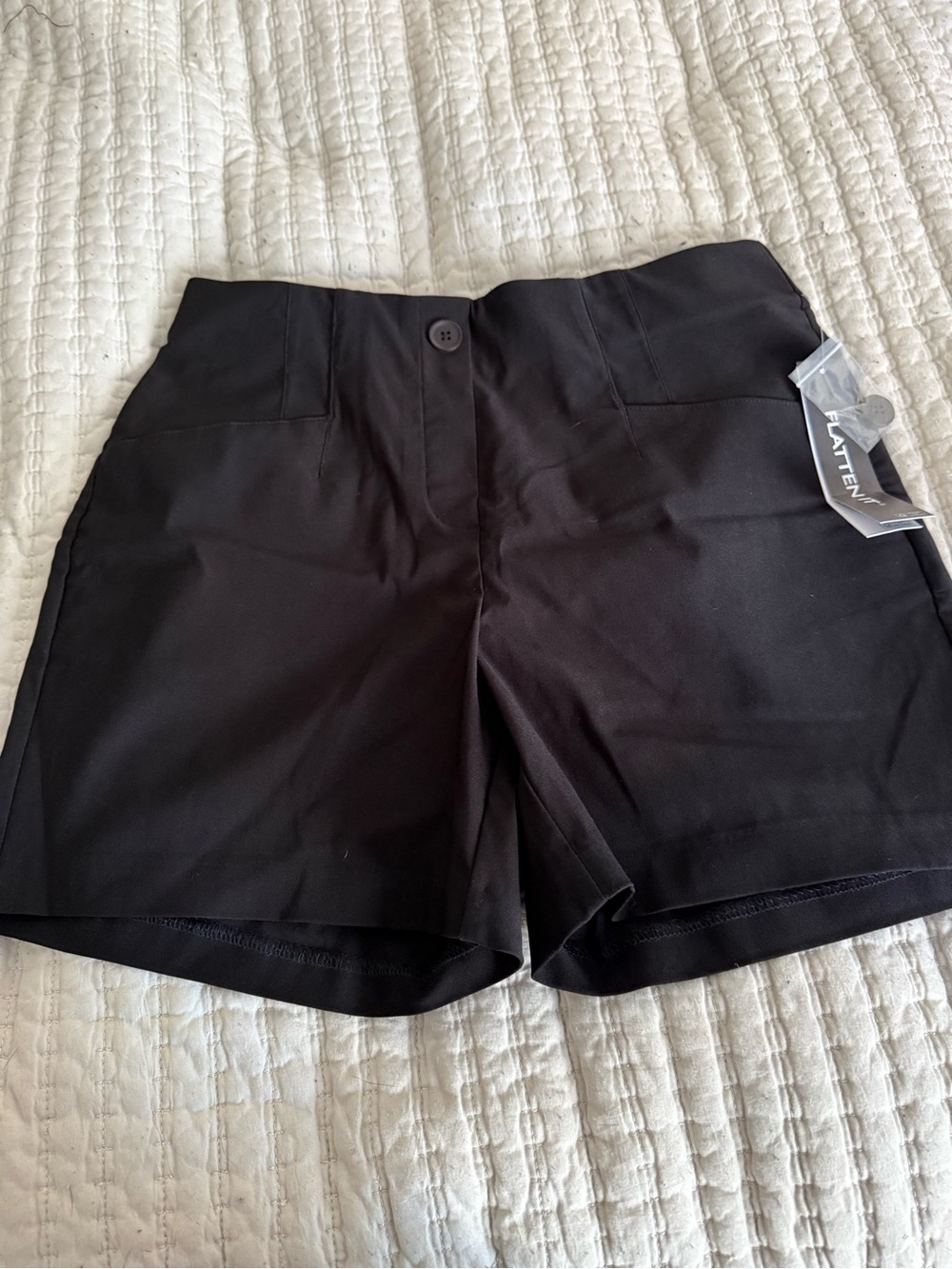 Tribal Black Tailored High-Rise Shorts
